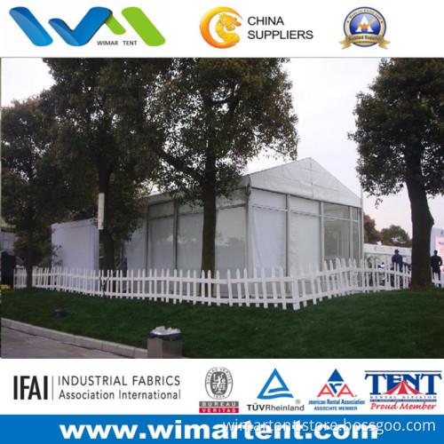 White Party Tent with Glass Wall